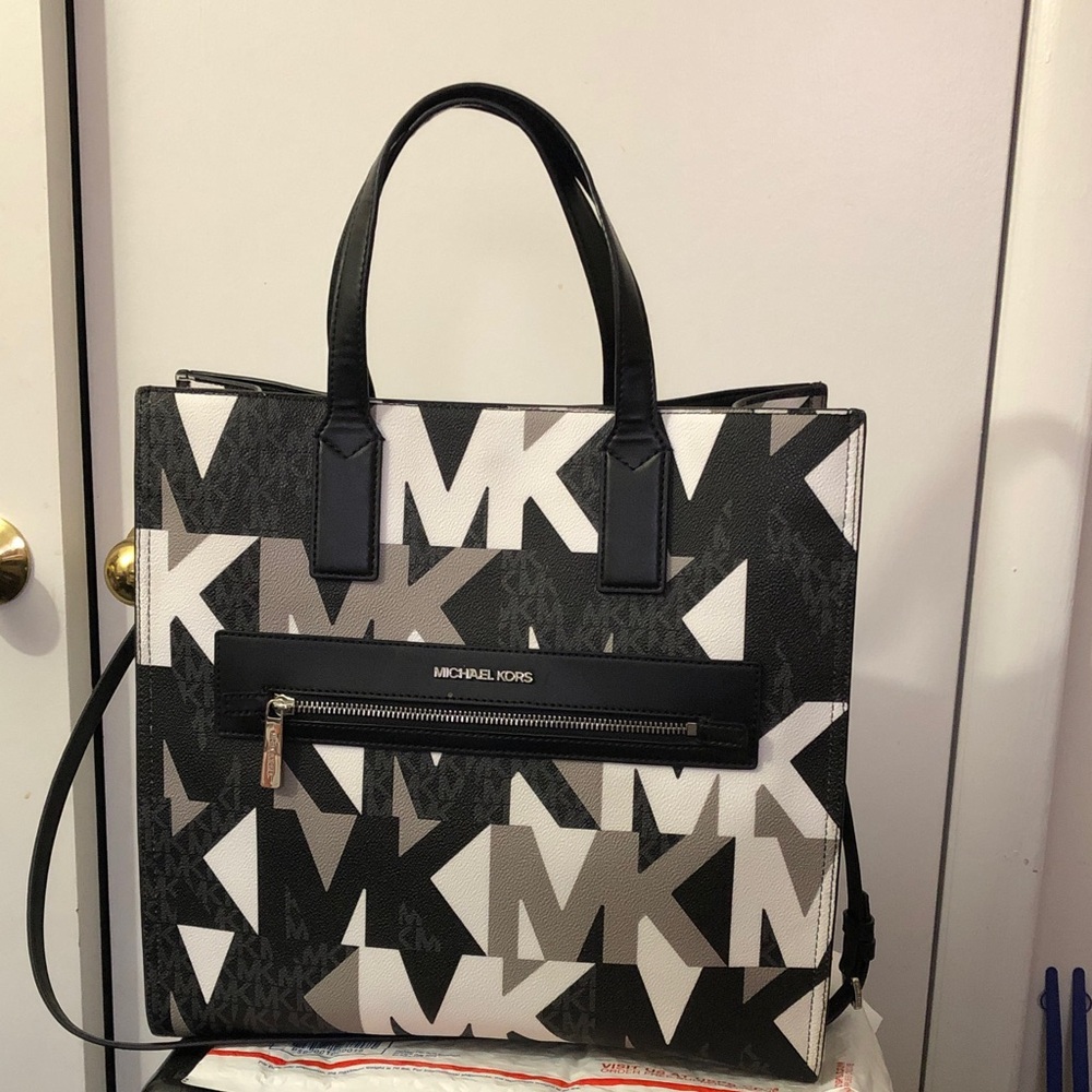 Michael Kors Monogram Black and White Tote